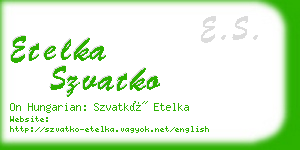 etelka szvatko business card